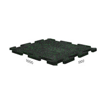 Резиновое покрытие Rubblex Sport Puzzle 1000x1000 MIX - каучуковая крошка