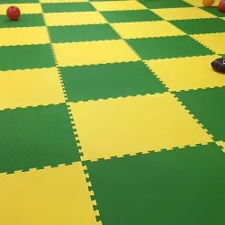Мягкий пол, коврики-пазлы 100x100 см, толщина 1 см, тиснение плетенка