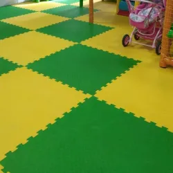 Мягкий пол, коврики-пазлы 100x100 см, толщина 1 см, тиснение плетенка
